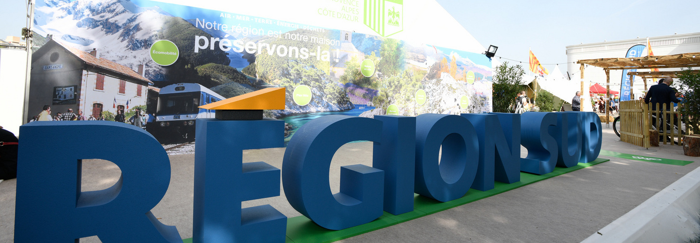 Une vue du stand de la Région Sud à la Foire de Marseille 2021