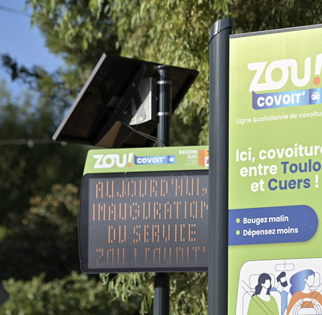 Ligne de covoiturage Toulon Cuers
