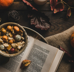 Automne livre tisane