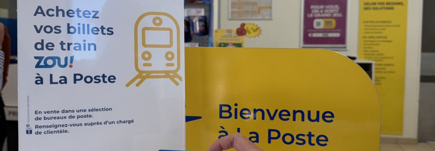 Un bureau de poste vendant des titres ZOU !